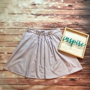 J. CREW Pinstripe Flare Skirt - Pleats & Pockets!